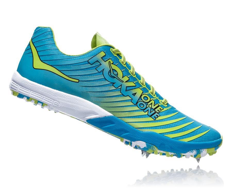 Hoka One One Evo Xc Spikes Dam - Blå/Gröna - XORHZ-6194